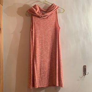 Pink cowl neck dress